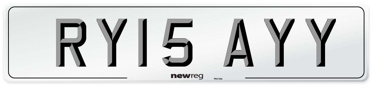 RY15 AYY Number Plate from New Reg